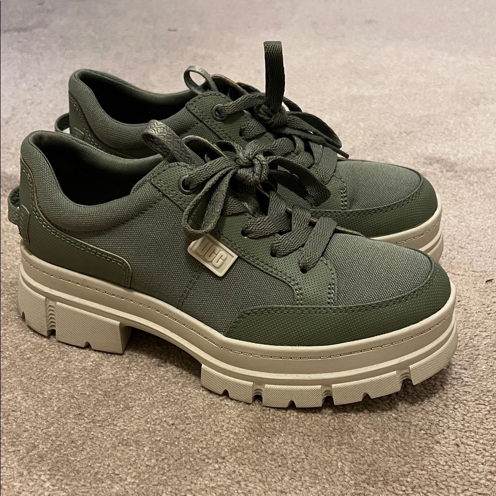 UGG Women's Olive Green Platform Sneakers